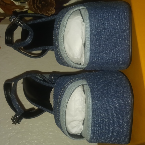 NEW platform sandals in denim - Picture 10 of 14